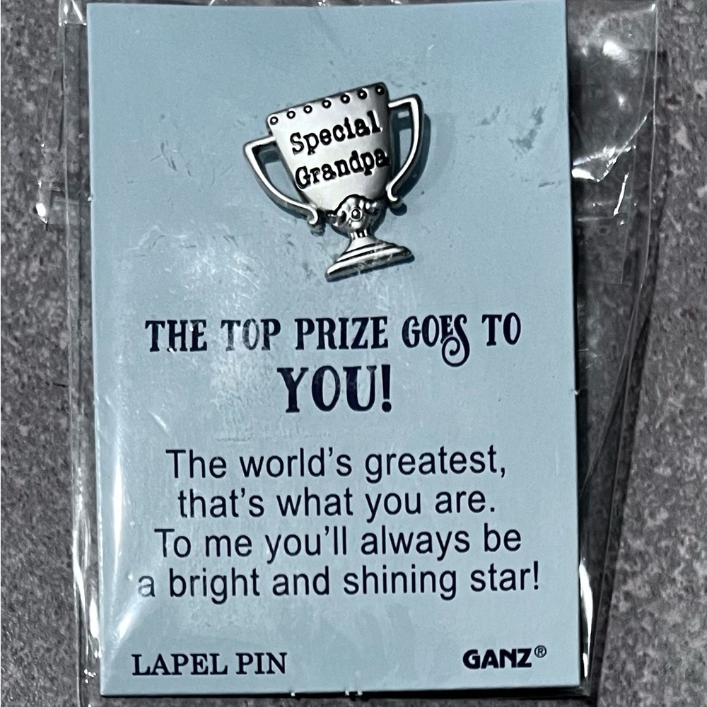 Special Grandpa Lapel Pin Pewter NEW